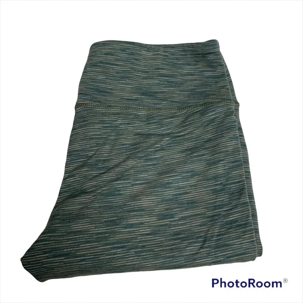 Athleta workout pants variegated green striped size small